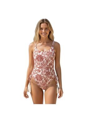 Phax NWT Garden Lace Up One Piece Bathing Suit in Warm Sz L